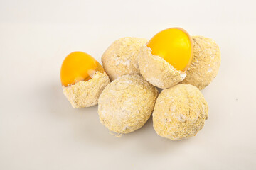 Traditional Chinese Salted Duck Eggs with Golden Yolks - Asian Cuisine Delicacy