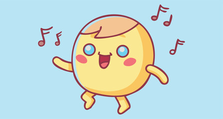 Musical Cookie, Singing Biscuit, Cartoon Snack, Happy Dessert, Cookie Character, Fun Treat, Animated Cookie, Music and Cookies, Edible Art, Joyful Biscuit, Dessert Animation, Cheerful Cookie, Snack Il