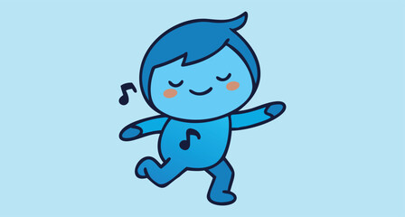 Blue Characters Dancing, Cartoon Dance, Animated Fun, Playful Characters, Dancing Moves, Cartoon Groove, Animated Dance, Fun Characters, Cartoon Moves, Playful Dance, Animated Characters, Dance Fun, C