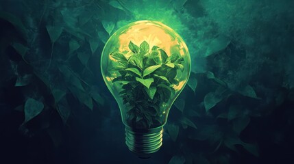 Sustainable energy concept lightbulb