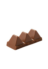 Illustration of Chocolate Triangles on Transparent Background Isolated