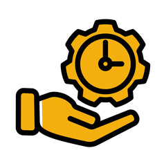 Productive Work Schedule icon from the Hiring icon collection (Glyph Color Lineal Style)