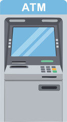 Isolated ATM machine for financial transactions, cash withdrawals