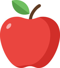 Isolated vector illustration of a red apple on a white background