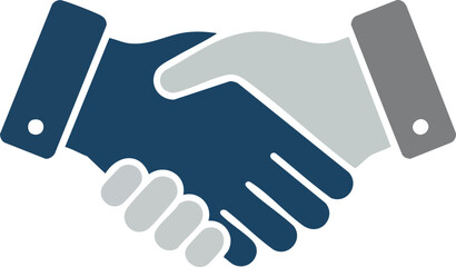 Obraz premium Illustration of hands shaking, concept for business agreement icon