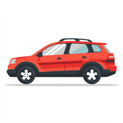 Fototapeta premium Car Icon Minimal Flat Vector Illustration with Clean Modern Design 