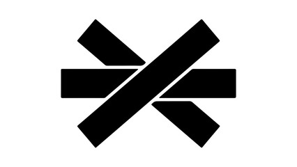 Abstract cross symbol with transparent background