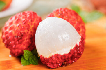 Fresh Litchi Fruits Zengcheng Seasonal Tropical Queen Immortal Fruit Traditional Asian Delicacy