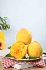 Fresh Yellow Peaches from Shanghai Fengxian District Ready for Picking - Jinxiu Variety Organic Fruit Harvest