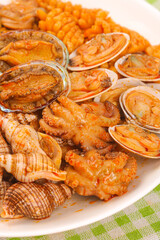Fresh Grilled Seafood Platter with Octopus and Clams - Gourmet Marine Cuisine Dish