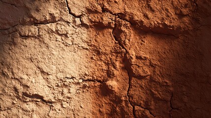 Close up texture of cracked dry earth with dramatic light and shadow soil