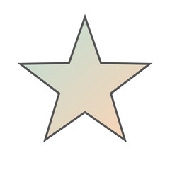 Pastel Gradient Star 36