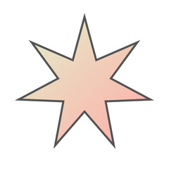 Obraz premium Pastel Gradient Star 39