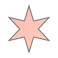 Obraz premium Pastel Gradient Star 52