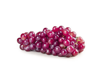 Fresh Red Grapes with Glossy Effects on White Background