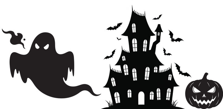 halloween vector illustration Spooky Halloween: Haunted House and Ghost

Haunted Mansion with Ghost and Pumpkin

Halloween Night: Ghost, Bats, and Spooky House