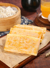 Handmade Shredded Potato Pancakes with Dumplings Traditional Breakfast Meal