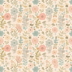 seamless pattern with flowers
