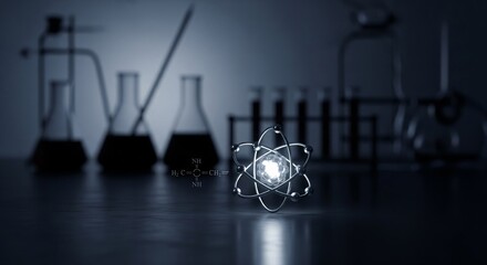 concise, conceptual and minimalistic photo image on the topic of science, invention, test tube, chemistry