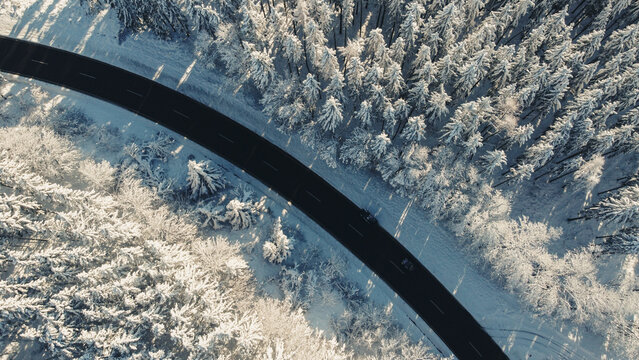 Winterstrasse von oben