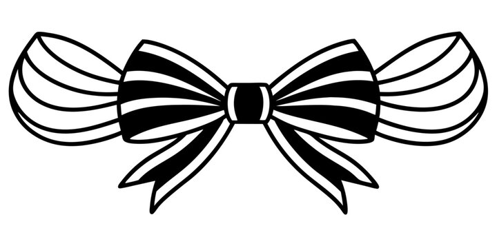 Elegant Striped Ribbon Vector