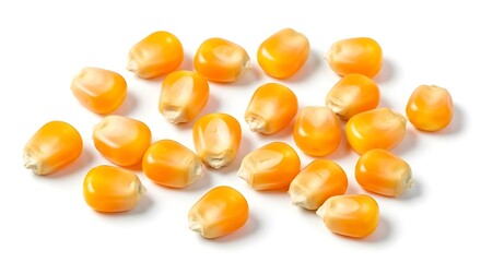 Fototapeta premium Dried Corn Kernels on White Background.