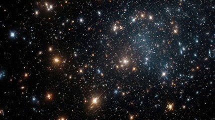 Vast star field in deep space with countless shining stars and glowing galaxies, abstract cosmic background representing universe, astronomy and infinity