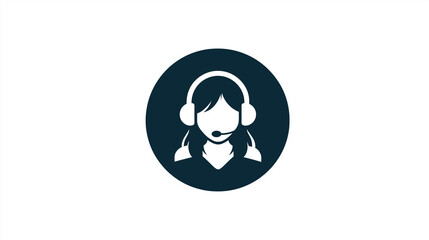 Customer Service Representative Icon for Support, Communication and Business Themes