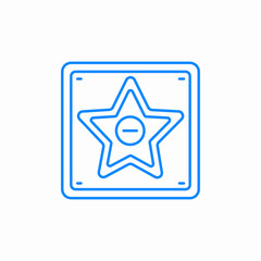 remove favorite star icon sign vector