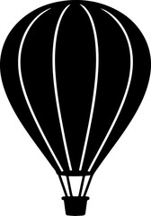 Obraz premium Hot air balloon silhouette Vector illustration