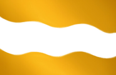 金色のグラデーションに光り輝く波模様の背景フレーム