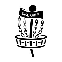 Disc Golf Basket – Transparent Isolated Sports Icon for Print & Web