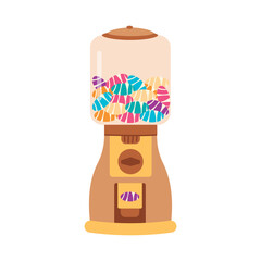 Machine with candies. Vector illustration of a machine with candies, colored icon
