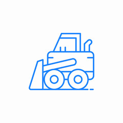 small bulldozer icon sign vector