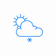 sunny snow icon sign vector