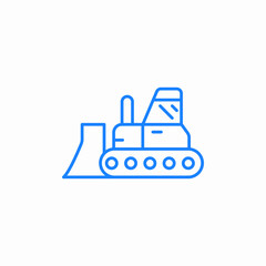 track dozer icon sign vector