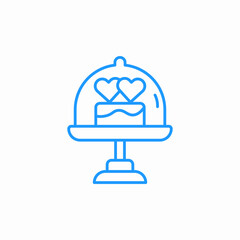 wedding cake display icon sign vector