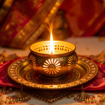 Decorative Sieve Chalni for Karva Chauth Moon Viewing Marital Devotion Spiritual Love Eternal Bond