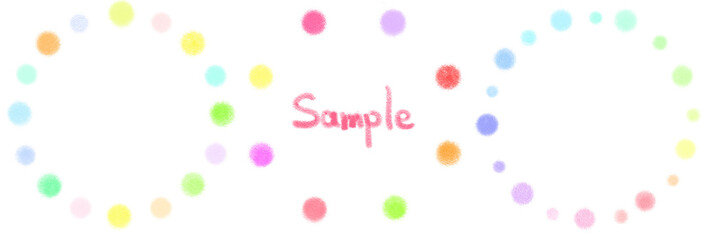 SDGsイメージのカラフルな色相環のような円形の装飾フレーム