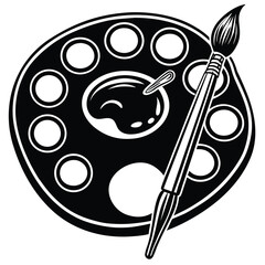 paint palette   brush