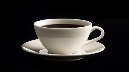 Obraz premium White coffee cup and saucer