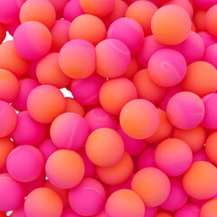 Abstract Illustration of Pink and Orange Spheres with Transparent Background