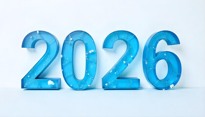 2026 happy new year number made of 