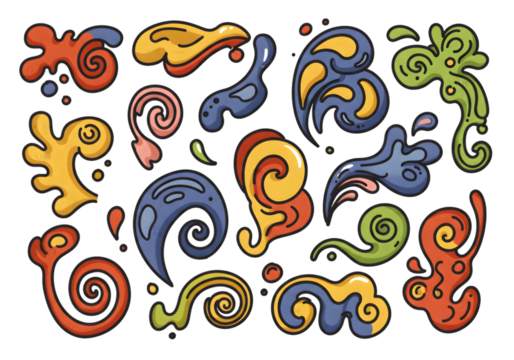 Colorful Pixelated Abstract Illustration Ornament Design Isolated On Black Background