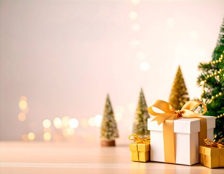 Schöne weihnachtliche Geschenke mit Textfreiraum