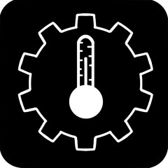 Gear thermometer icon vector illustration