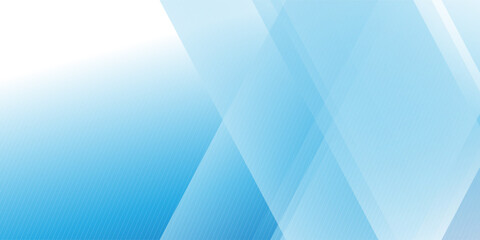 Abstract modern blue horizontal banner background with geometric diagonal overlay layer and glowing lines. Suit for banner, poster, cover, header, flyer, brochure, website, presentation.