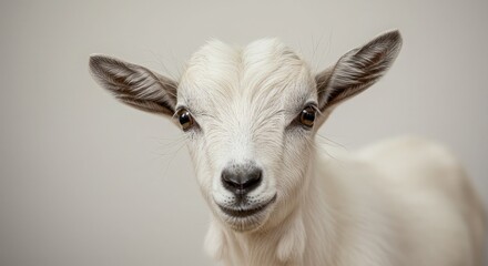 Fototapeta premium portrait of a white goat