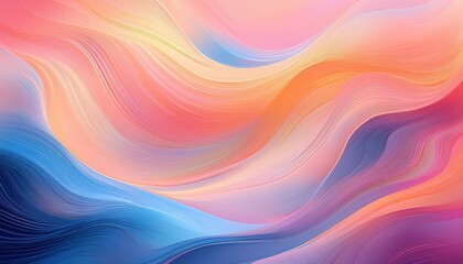 an abstract digital background featuring a smooth gradient of soft pastels blending hues of pink blue and orange ideal for design projects that require a modern touch
