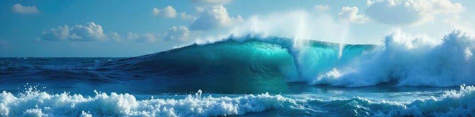 Majestic Ocean Wave Crashing Power, Strength, and Leadership in Nature